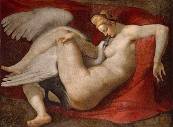 Leda and the swan by Michelangelo